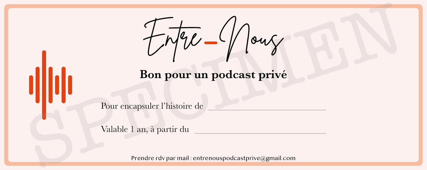 Bon pour un Podcast Privé